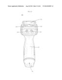 TEST AND MEASUREMENT DEVICE WITH A PISTOL-GRIP HANDLE diagram and image