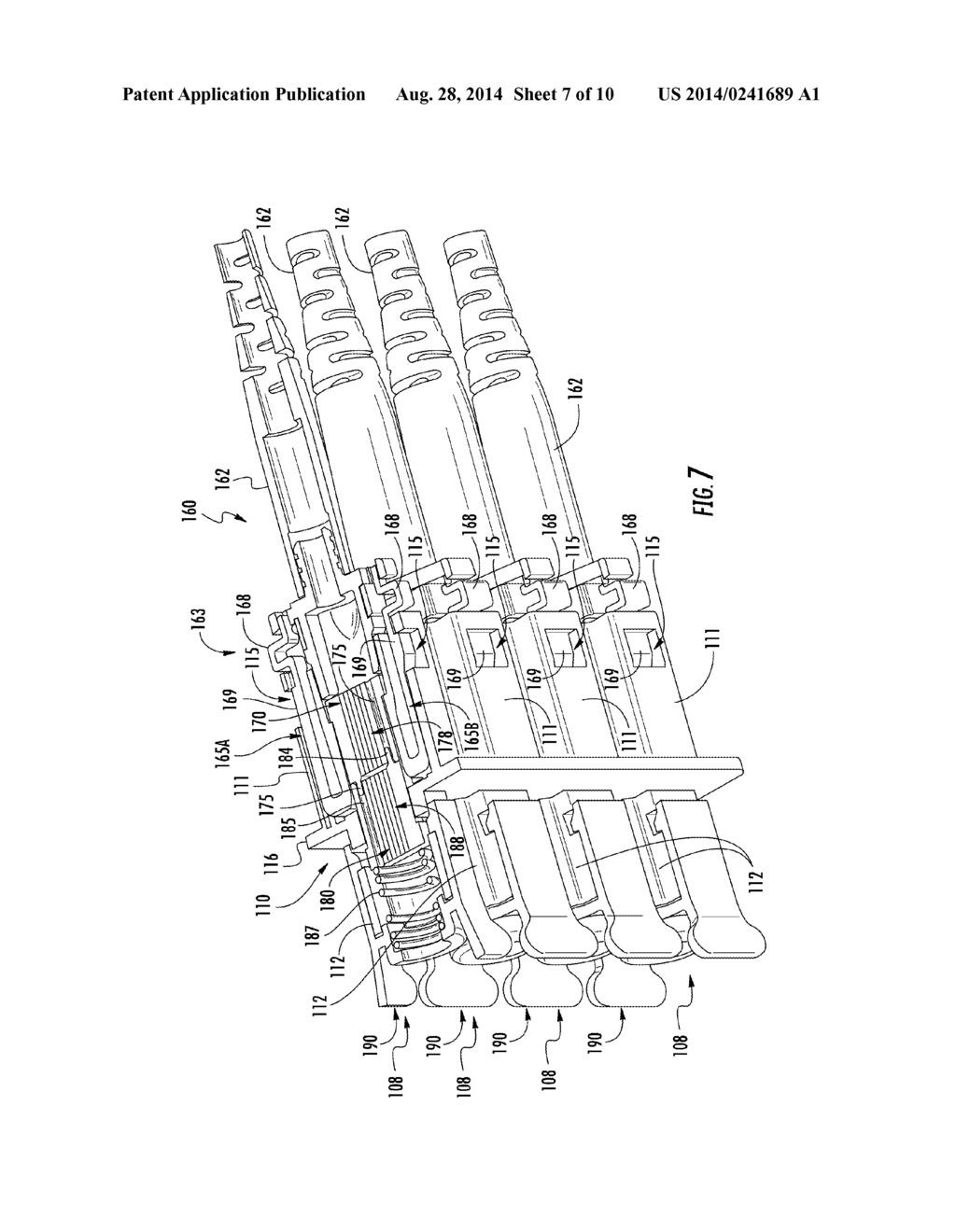 GANGED FIBER OPTIC CONNECTOR ADAPTER MODULES AND ASSEMBLIES HAVING     REINFORCEMENT MEMBERS AND STAGGERED FIBER OPTIC CONNECTOR ADAPTER PORTS - diagram, schematic, and image 08