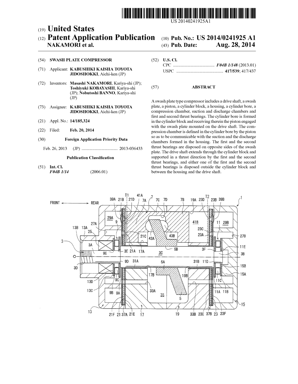 SWASH PLATE COMPRESSOR - diagram, schematic, and image 01