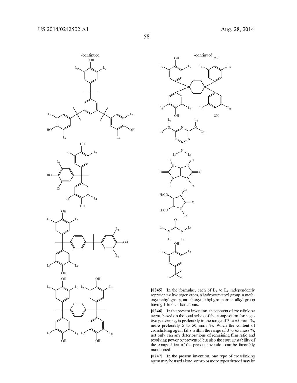 ACTINIC-RAY- OR RADIATION-SENSITIVE RESIN COMPOSITION, ACTINIC-RAY- OR     RADIATION-SENSITIVE FILM, MASK BLANK AND METHOD OF FORMING PATTERN - diagram, schematic, and image 64