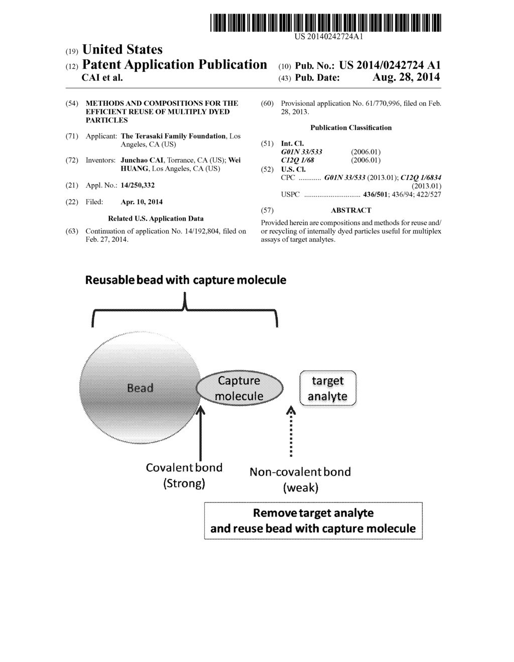 Methods and Compositions for the Efficient Reuse of Multiply Dyed     Particles - diagram, schematic, and image 01