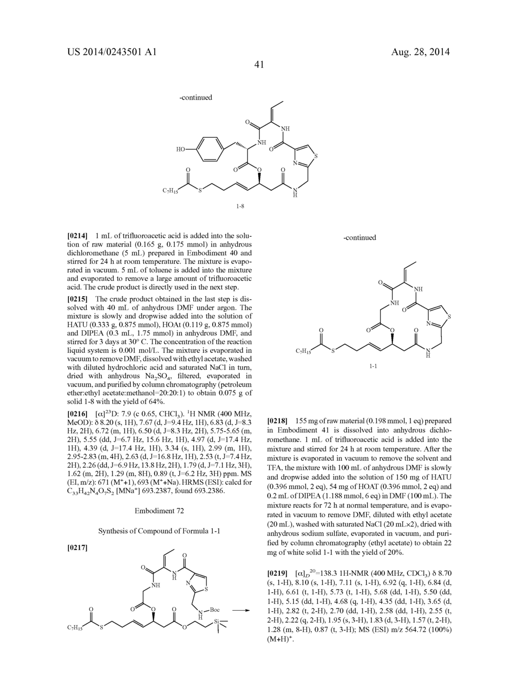 HISTONE DEACETYLASE INHIBITORS AND SYNTHETIC METHOD THEREOF AND USE     THEREOF IN MANUFACTURE OF MEDICAMENTS - diagram, schematic, and image 42