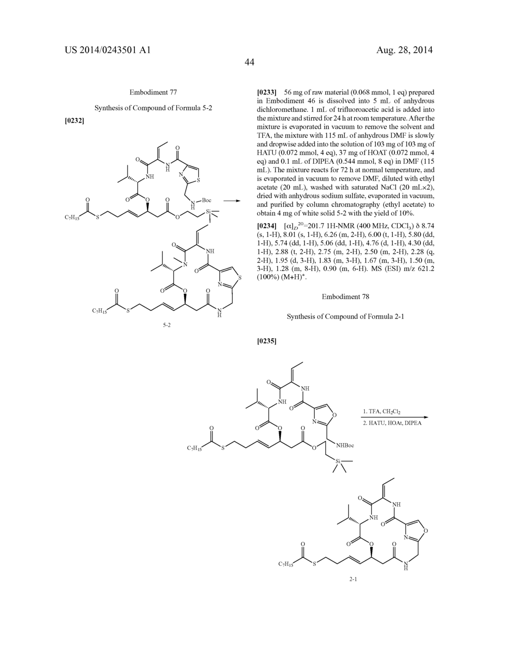 HISTONE DEACETYLASE INHIBITORS AND SYNTHETIC METHOD THEREOF AND USE     THEREOF IN MANUFACTURE OF MEDICAMENTS - diagram, schematic, and image 45