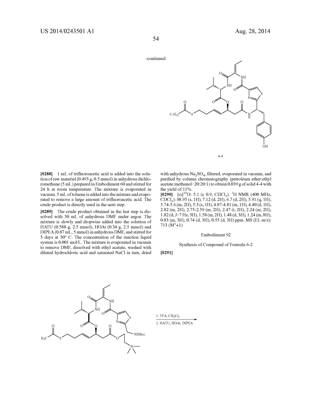 HISTONE DEACETYLASE INHIBITORS AND SYNTHETIC METHOD THEREOF AND USE     THEREOF IN MANUFACTURE OF MEDICAMENTS - diagram, schematic, and image 56