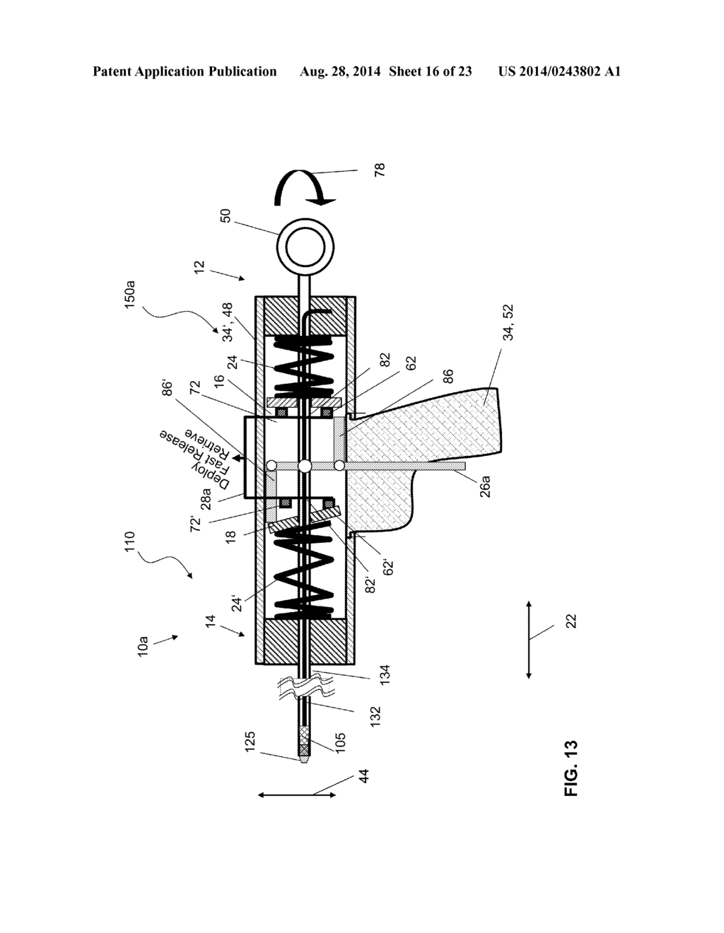 RELEASE DEVICE FOR DETACHING A MEDICAL IMPLANT FROM AN INSERTION DEVICE     AND AN INSERTION DEVICE COMPRISING A RELEASE DEVICE - diagram, schematic, and image 17