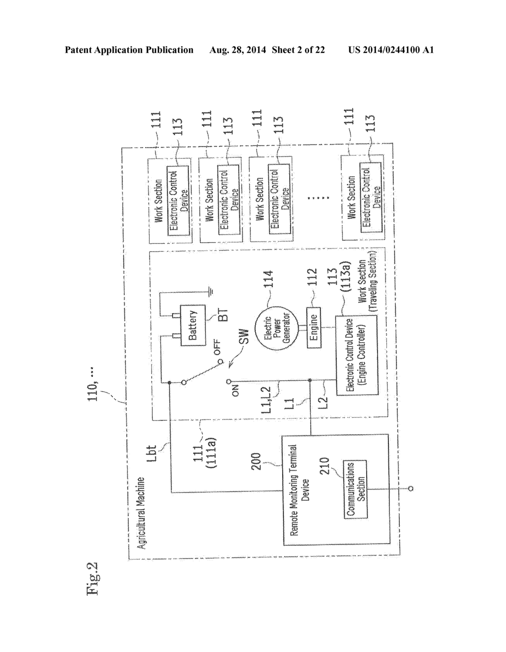 REMOTE MONITORING TERMINAL DEVICE FOR MOBILE WORK VEHICLE OR VESSEL - diagram, schematic, and image 03