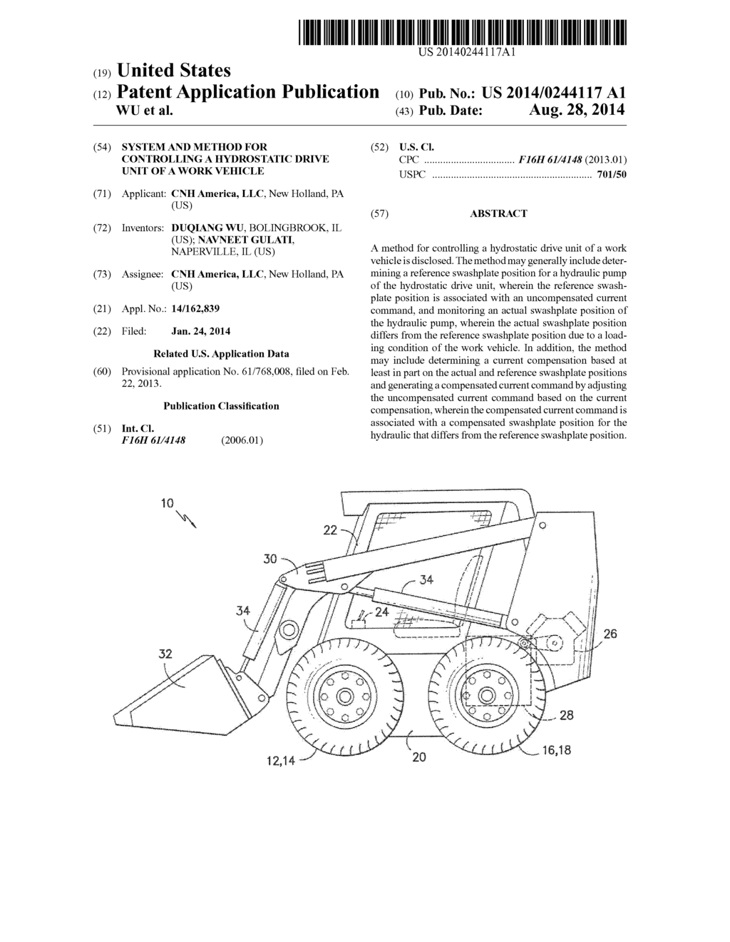 SYSTEM AND METHOD FOR CONTROLLING A HYDROSTATIC DRIVE UNIT OF A WORK     VEHICLE - diagram, schematic, and image 01