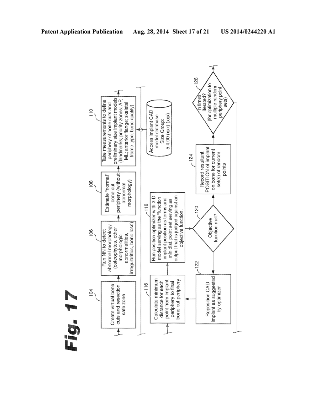 SYSTEMS AND METHODS FOR OPTIMIZING FIT OF AN IMPLANT TO ANATOMY - diagram, schematic, and image 18