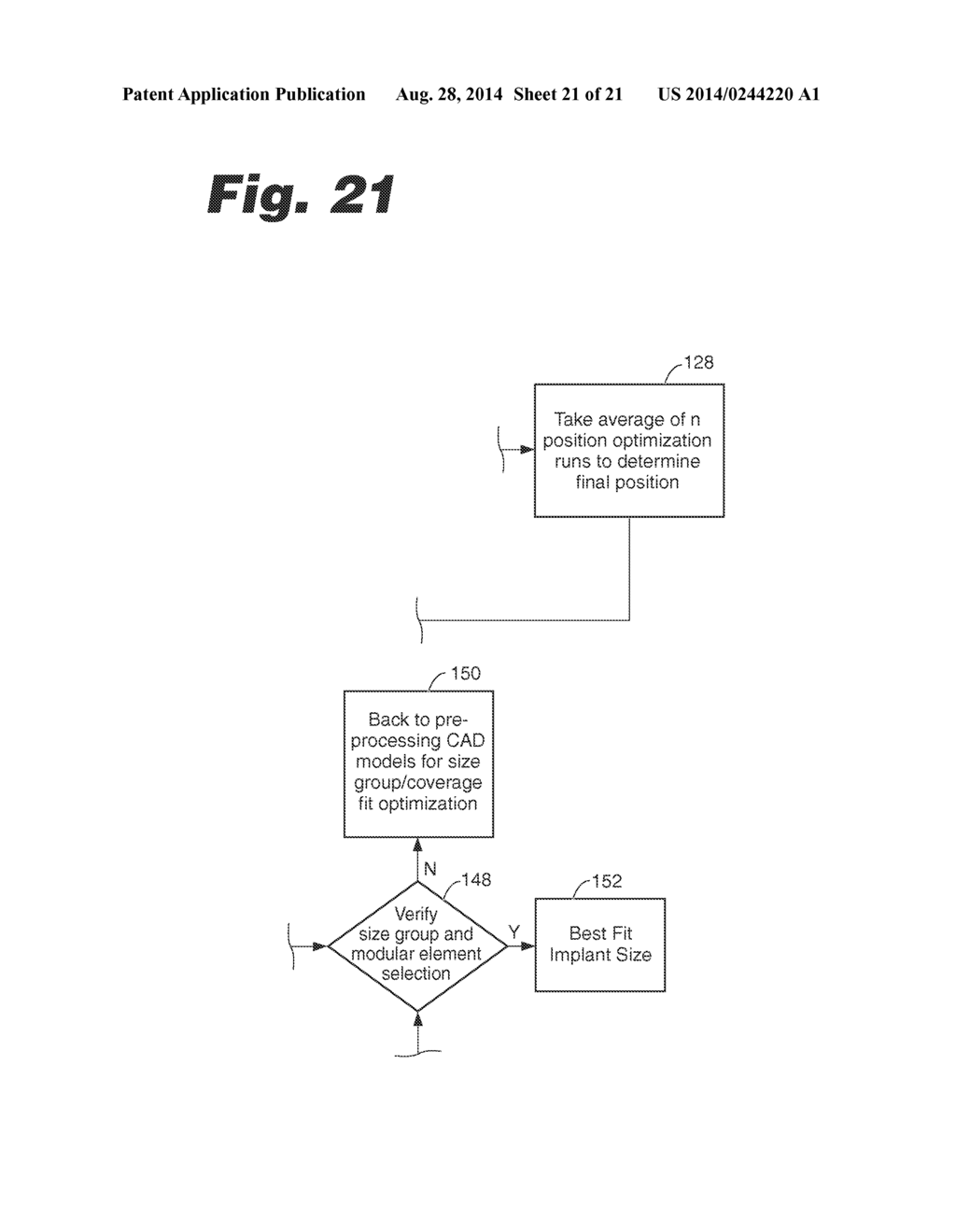 SYSTEMS AND METHODS FOR OPTIMIZING FIT OF AN IMPLANT TO ANATOMY - diagram, schematic, and image 22