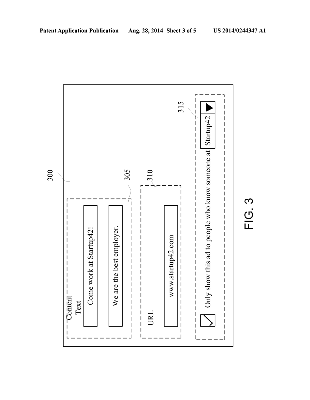 SYSTEM AND METHOD OF PROVIDING CONTENT INCLUDING INFORMATION DERIVED FROM     A SOCIAL NETWORK - diagram, schematic, and image 04