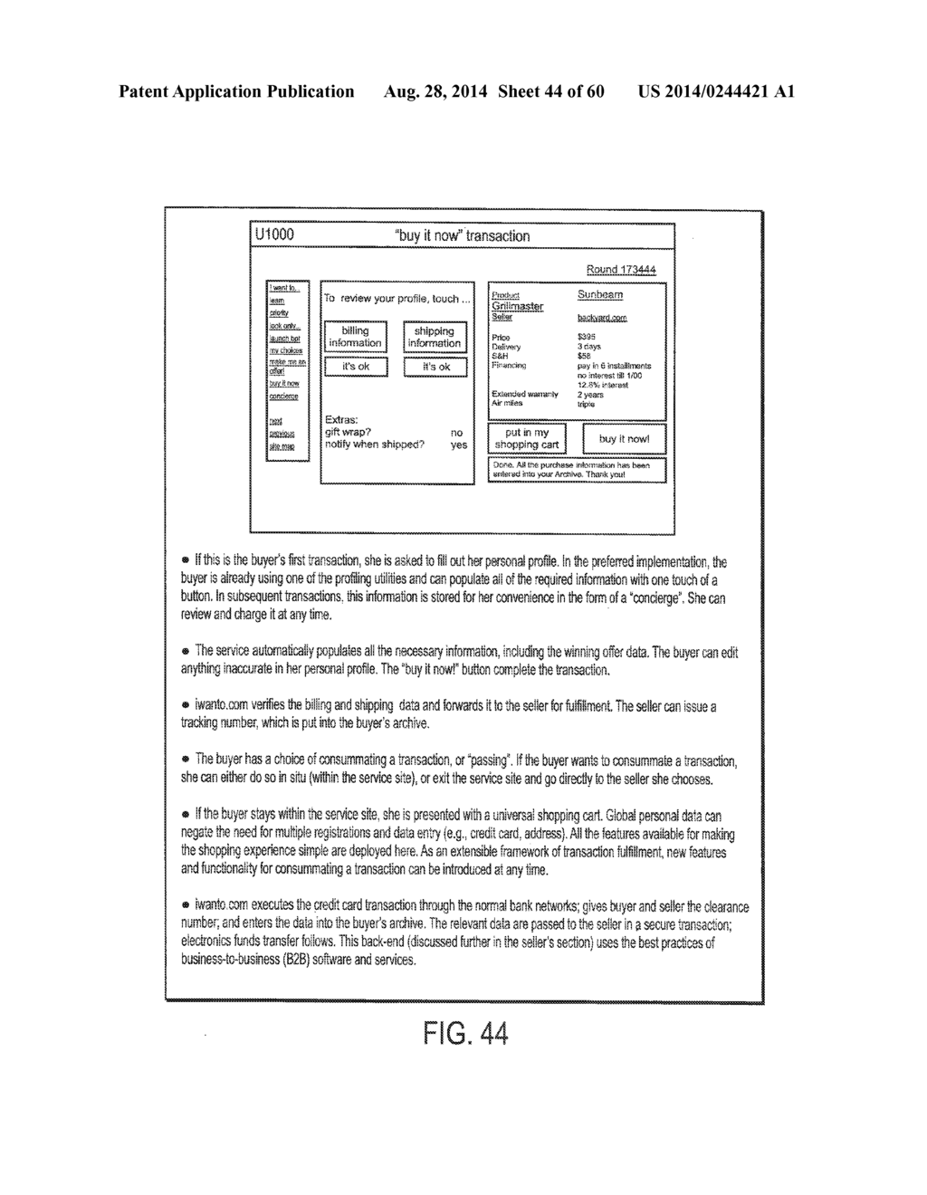 Method, System and Business Model for a Buyer's Auction with Near Perfect     Information Using the Internet - diagram, schematic, and image 45