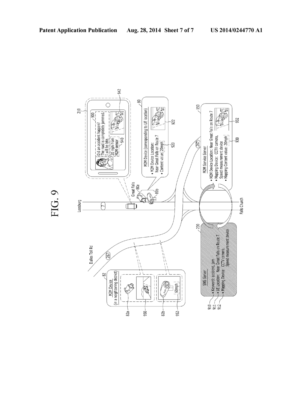 INTERWORKING OF SOCIAL MEDIA SERVICE AND MACHINE TO MACHINE SERVICE - diagram, schematic, and image 08