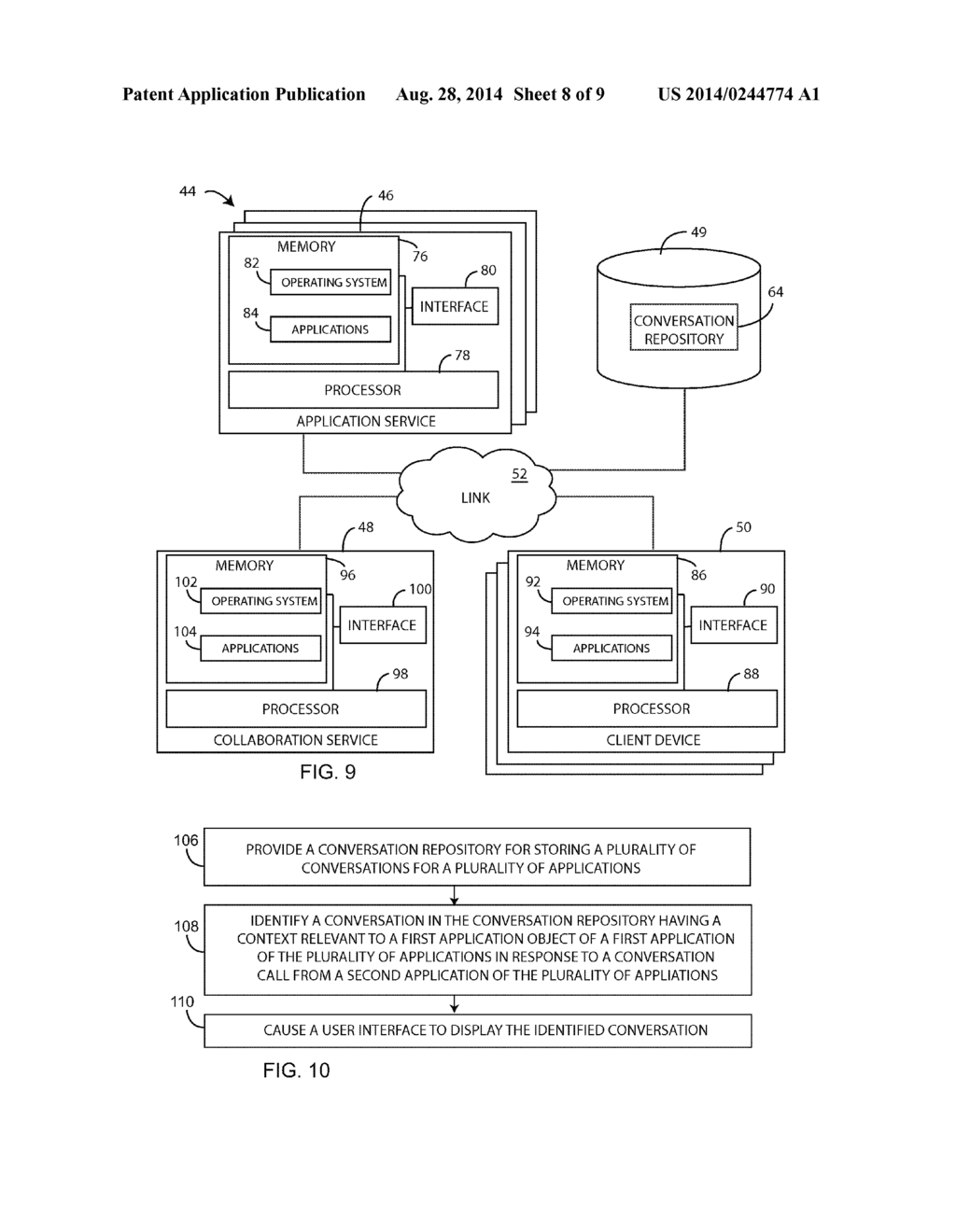 EXTENDING A CONVERSATION ACROSS APPLICATIONS - diagram, schematic, and image 09