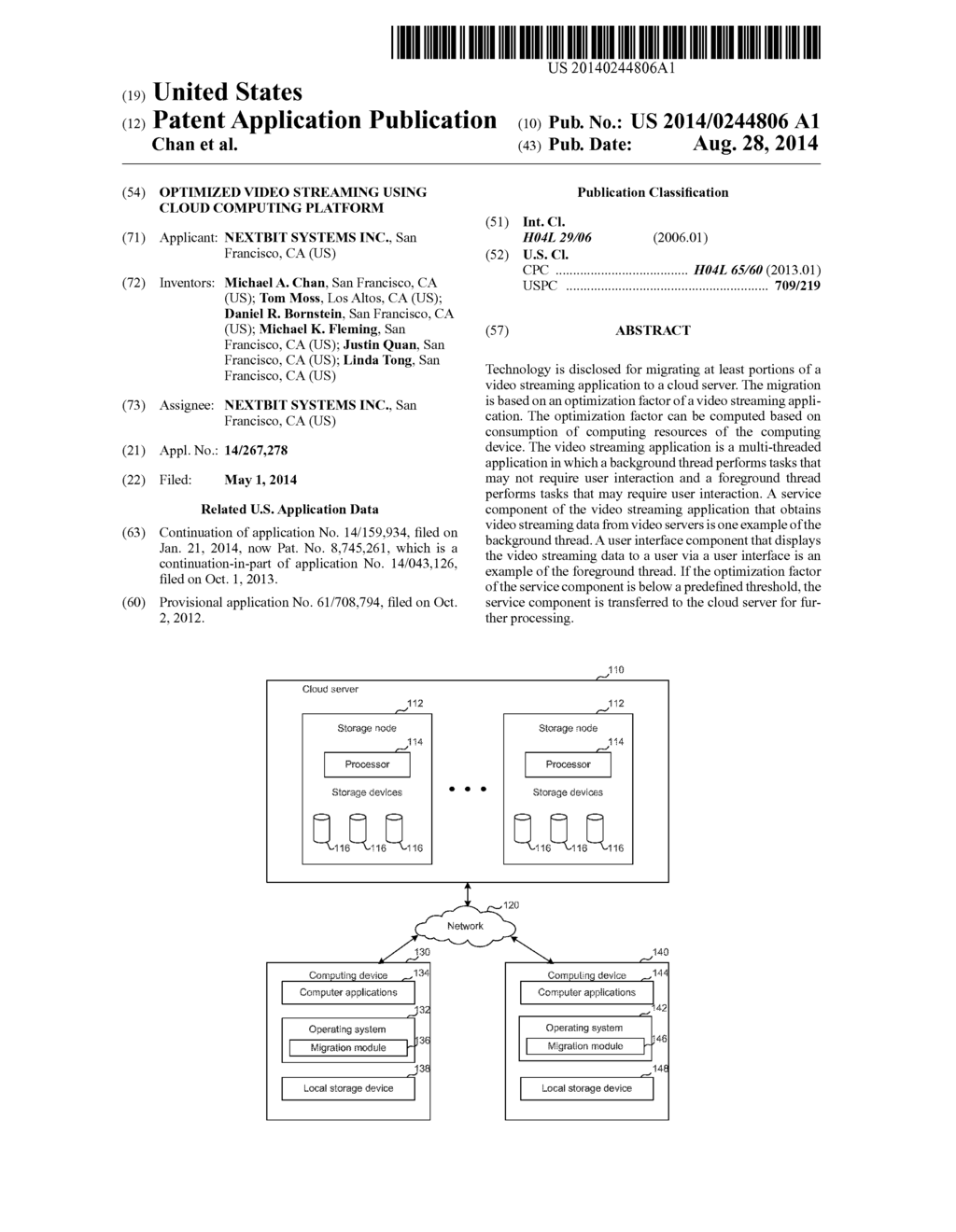 OPTIMIZED VIDEO STREAMING USING CLOUD COMPUTING PLATFORM - diagram, schematic, and image 01