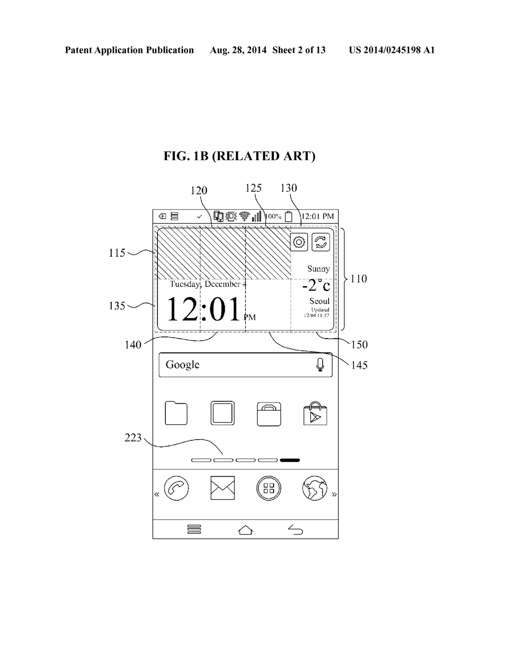 MOBILE DEVICE AND METHOD FOR PROVIDING WIDGETS - diagram, schematic, and image 03