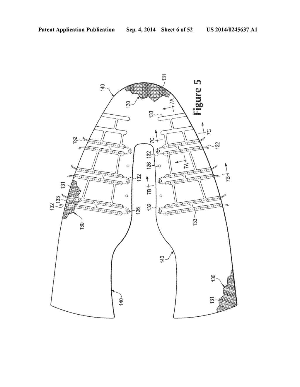 Article Of Footwear Incorporating A Knitted Component With Interior Layer     Features - diagram, schematic, and image 07