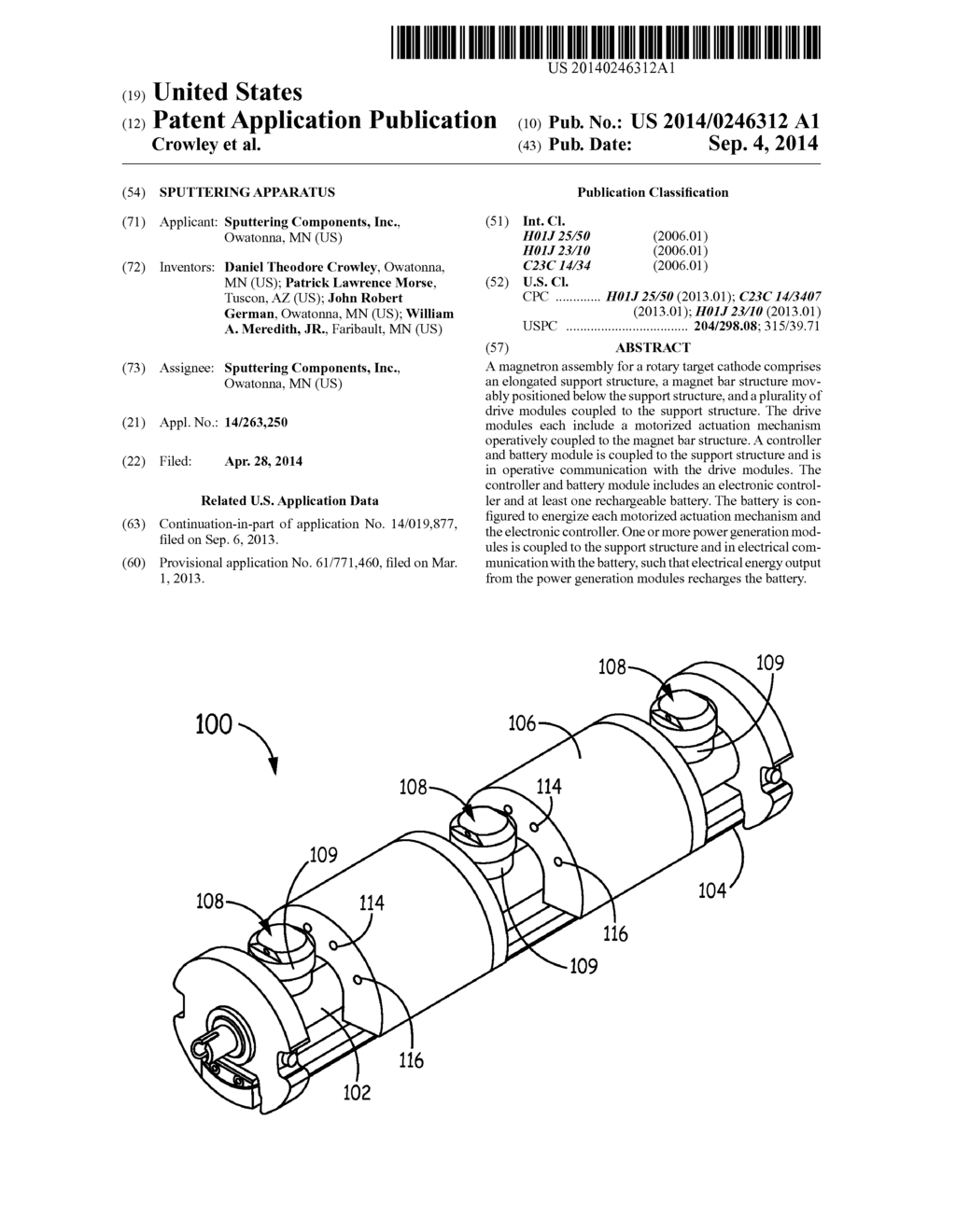 SPUTTERING APPARATUS - diagram, schematic, and image 01