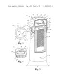 Bottle Closure with Chamber for Holding an Item diagram and image