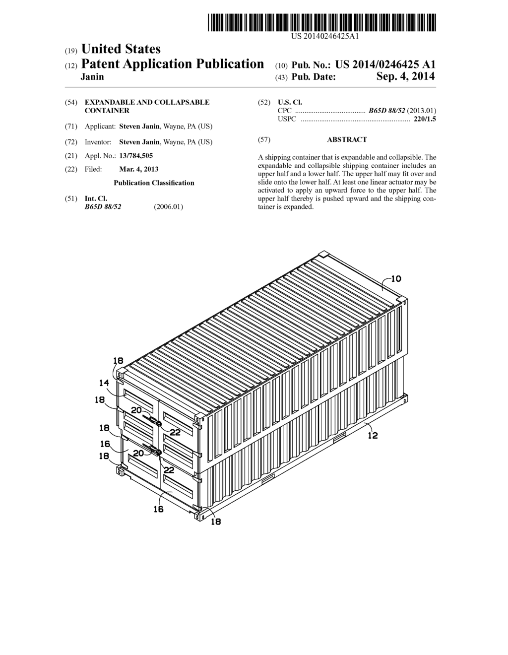 EXPANDABLE AND COLLAPSABLE CONTAINER - diagram, schematic, and image 01