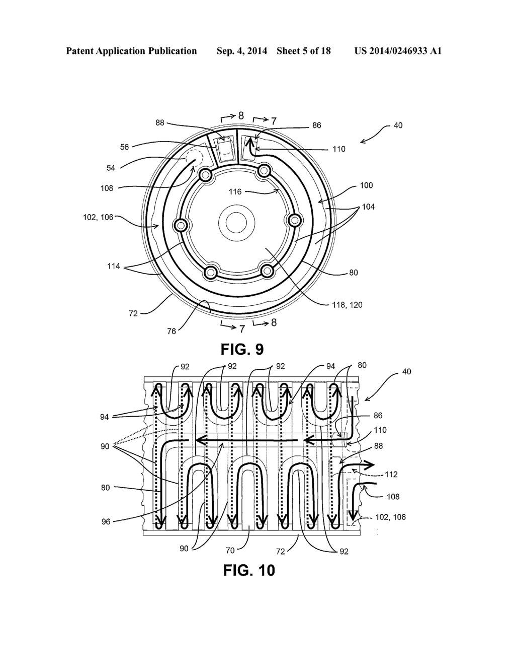 LIQUID-COOLED ROTARY ELECTRIC MACHINE HAVING HEAT SOURCE-SURROUNDING FLUID     PASSAGE - diagram, schematic, and image 06