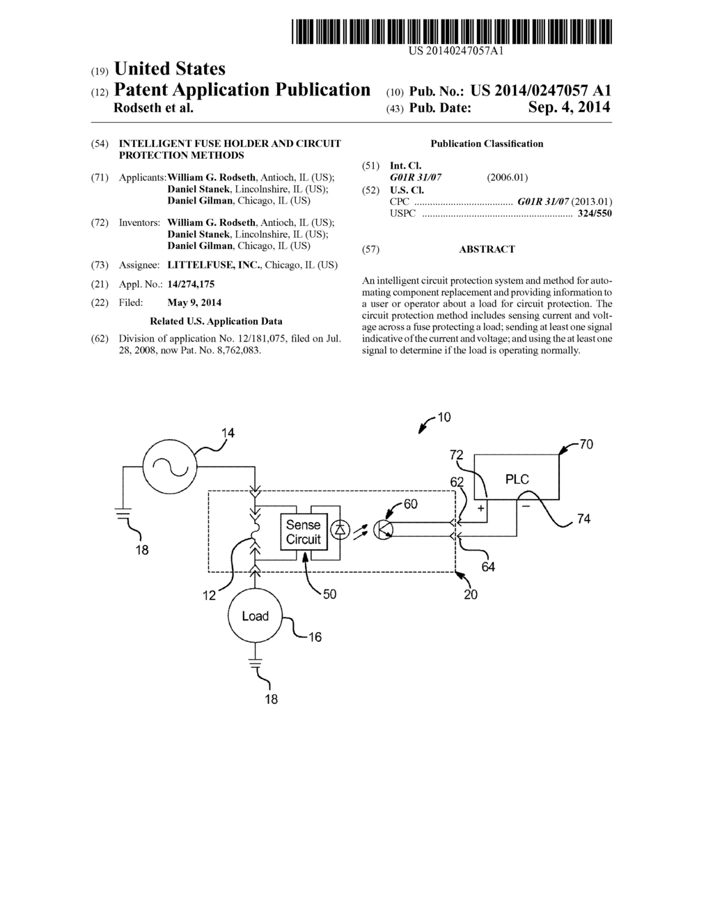 INTELLIGENT FUSE HOLDER AND CIRCUIT PROTECTION METHODS - diagram, schematic, and image 01