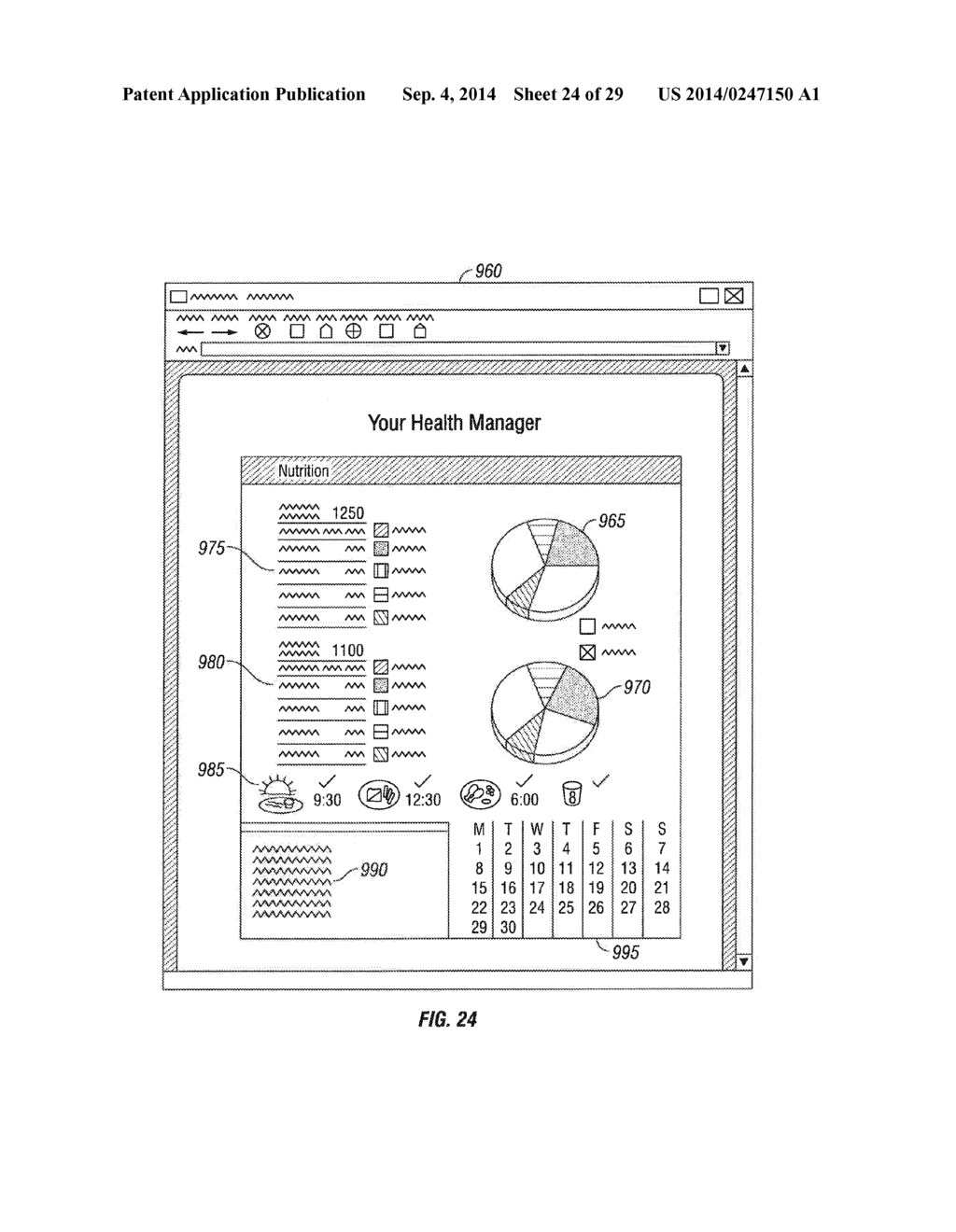 SYSTEM FOR MONITORING INDIVIDUALS WITH A MONITORING DEVICE, TELEMETRY     SYSTEM, ACTIVITY MANAGER AND A FEEDBACK SYSTEM - diagram, schematic, and image 25