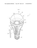 HEAT SINK AND LED ILLUMINATING APPARATUS COMPRISING THE SAME diagram and image