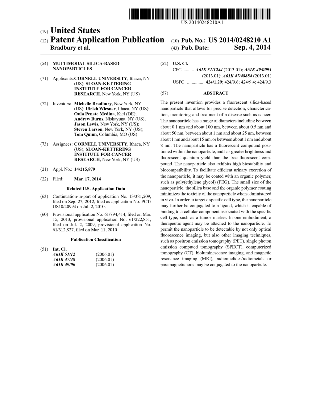 MULTIMODAL SILICA-BASED NANOPARTICLES - diagram, schematic, and image 01