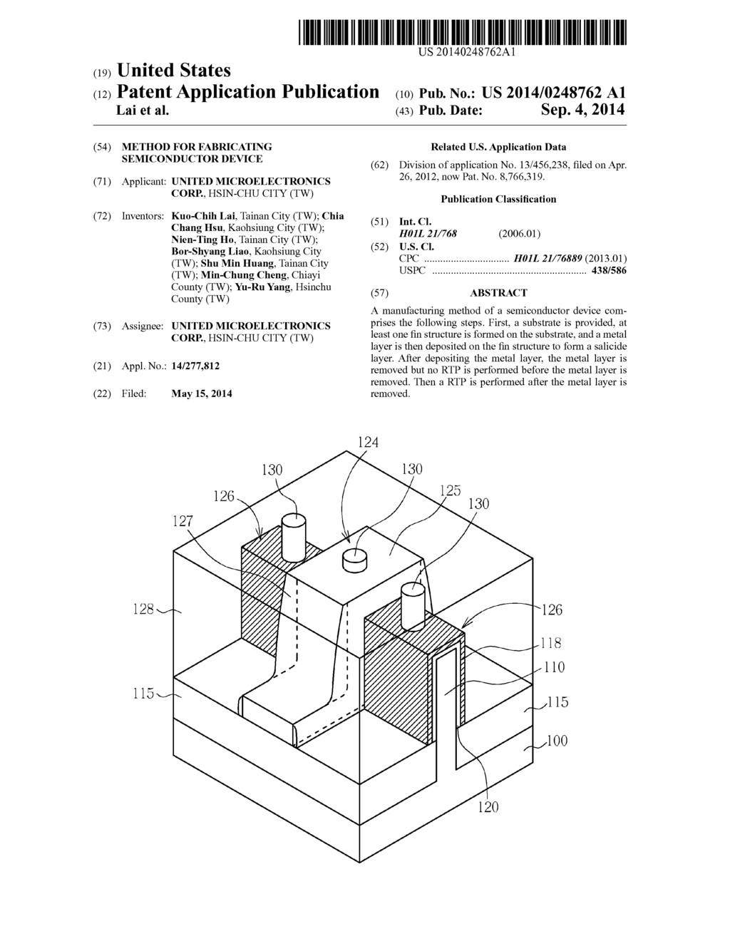 METHOD FOR FABRICATING SEMICONDUCTOR DEVICE - diagram, schematic, and image 01