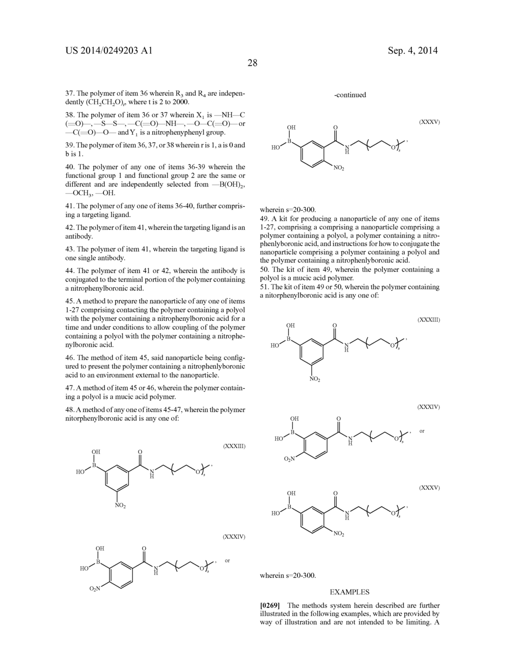 NANOPARTICLES STABILIZED WITH NITROPHENYLBORONIC ACID COMPOSITIONS - diagram, schematic, and image 54