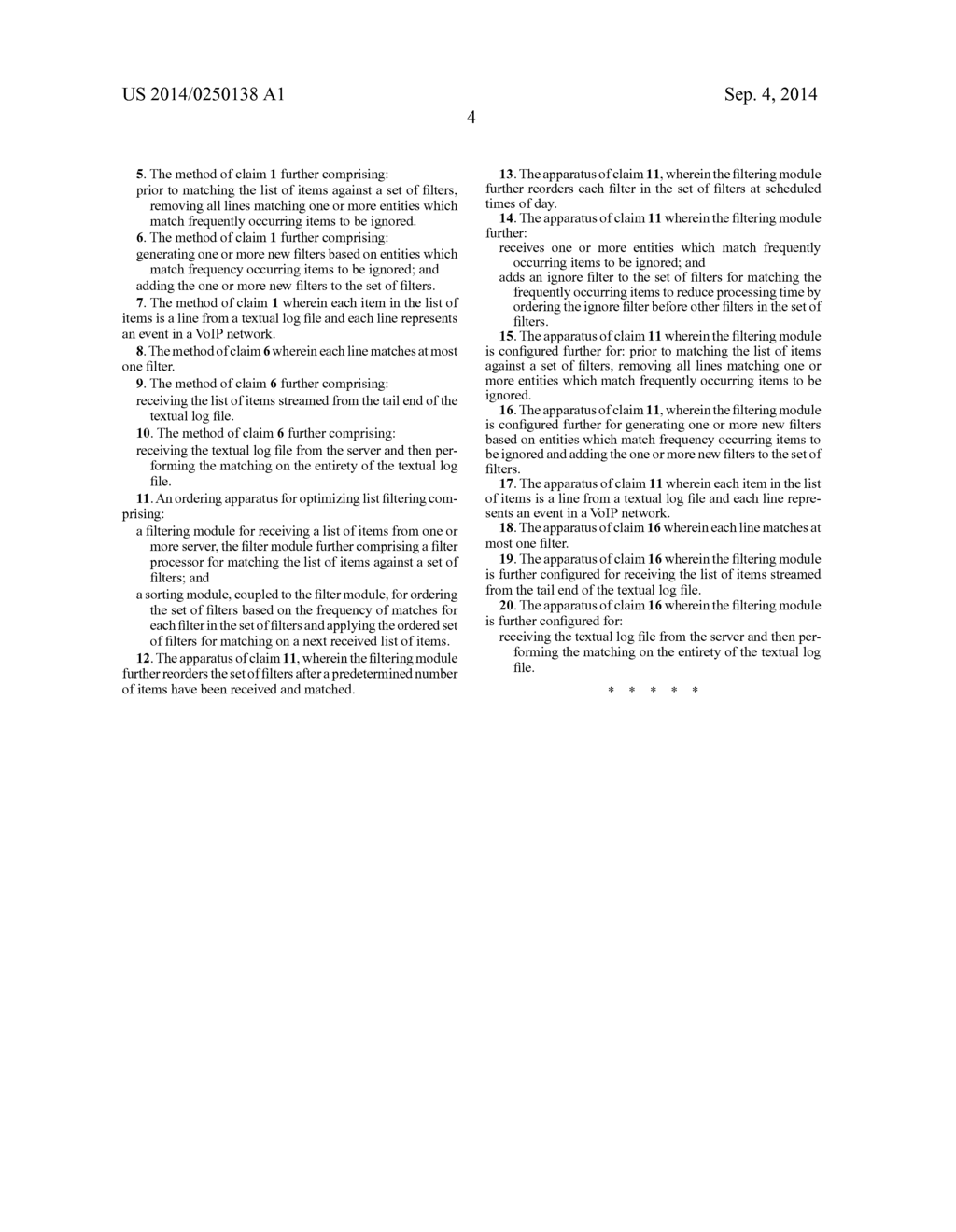 METHOD AND APPARATUS FOR OPTIMIZING LOG FILE FILTERING - diagram, schematic, and image 09