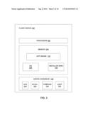 MANAGING APPLICATIONS ON A CLIENT DEVICE diagram and image
