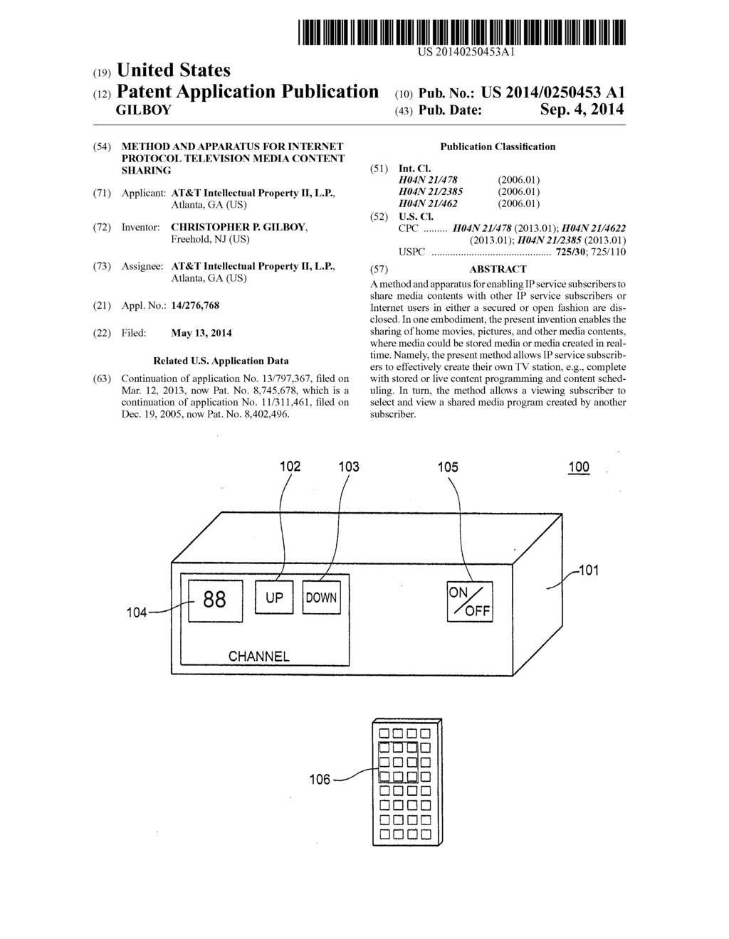 METHOD AND APPARATUS FOR INTERNET PROTOCOL TELEVISION MEDIA CONTENT     SHARING - diagram, schematic, and image 01