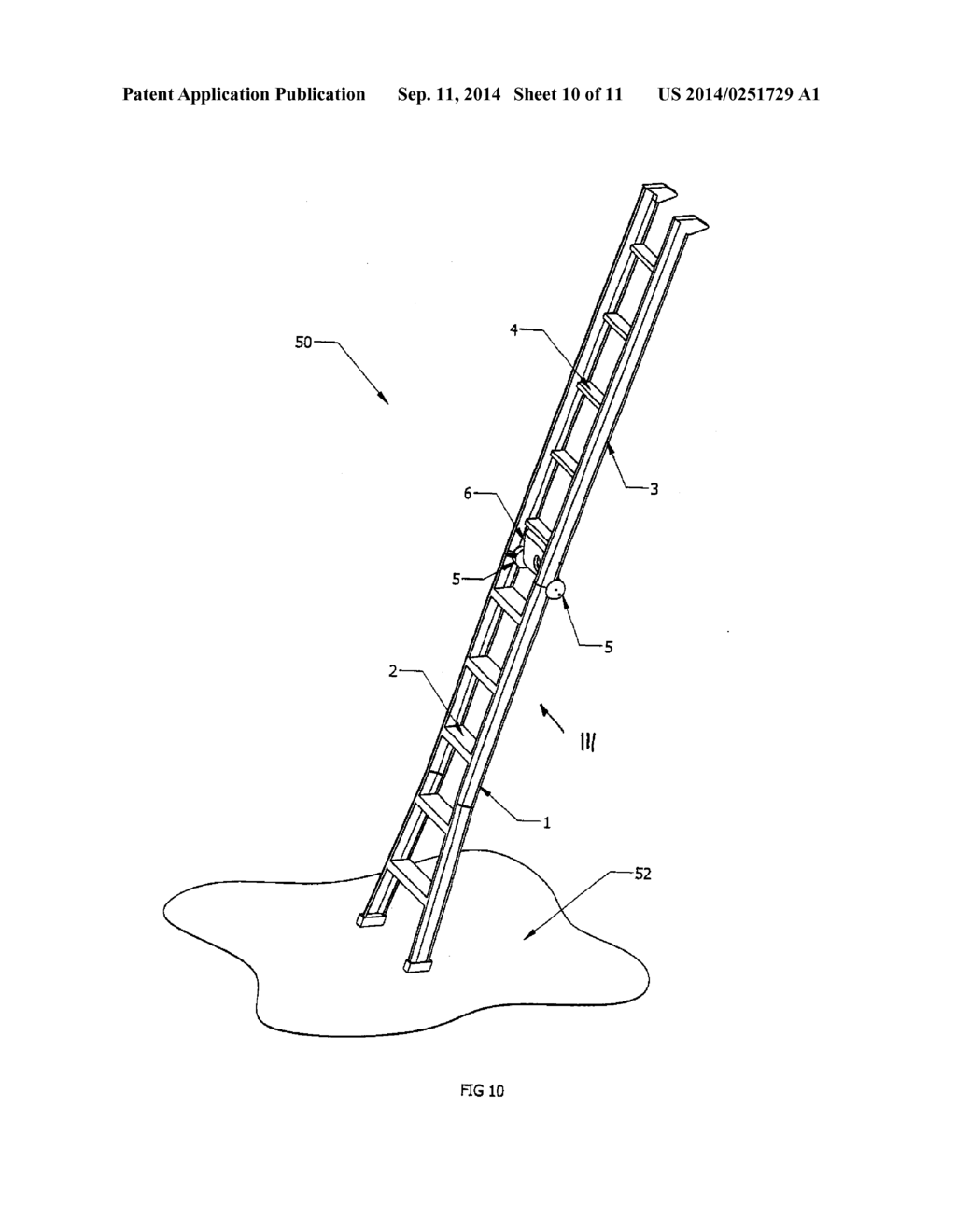 Flip Ladder with Tray and Method - diagram, schematic, and image 11