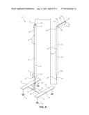 DISPLAY SYSTEM WITH SUSPENDED MERCHANDISE SUPPORT diagram and image