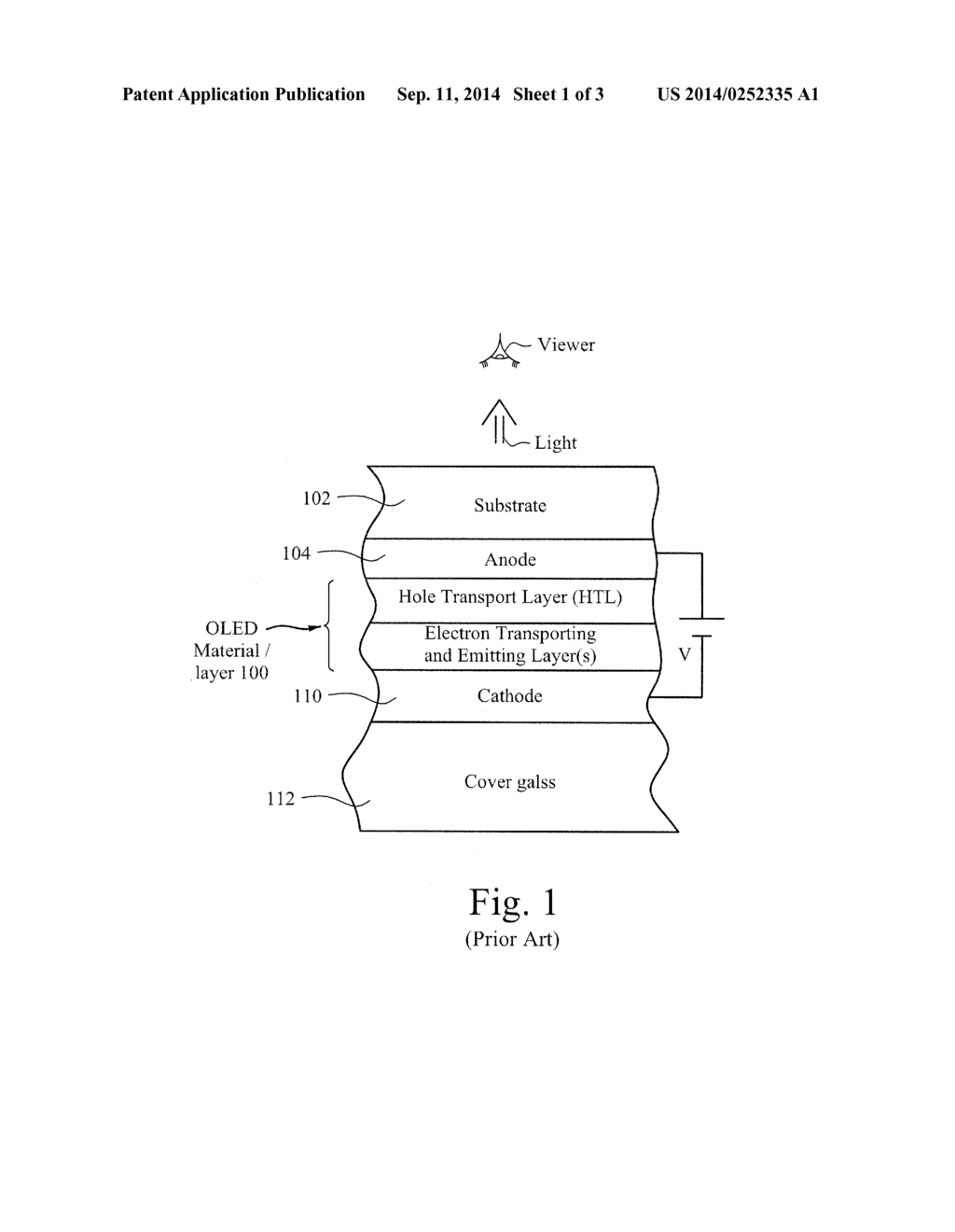 ORGANIC LIGHT EMITTING DIODE WITH TRANSPARENT ELECTRODE AND METHOD OF     MAKING SAME - diagram, schematic, and image 02