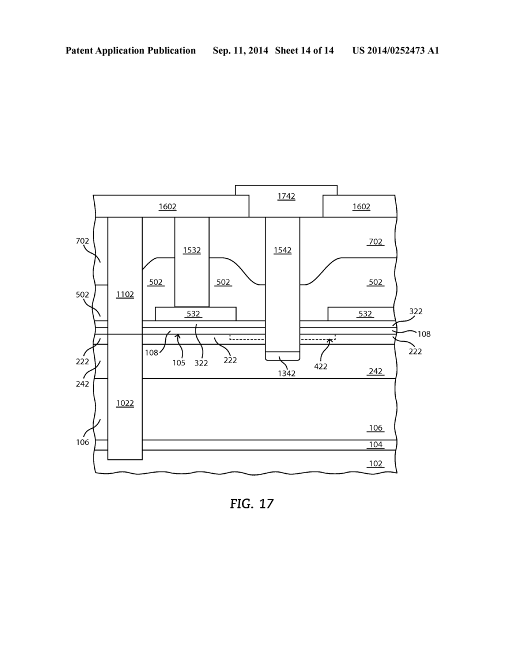 Electronic Device Including a Vertical Conductive Structure and a Process     of Forming the Same - diagram, schematic, and image 15