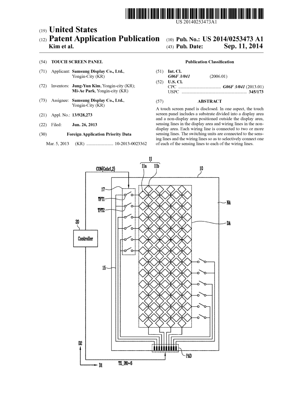 TOUCH SCREEN PANEL - diagram, schematic, and image 01