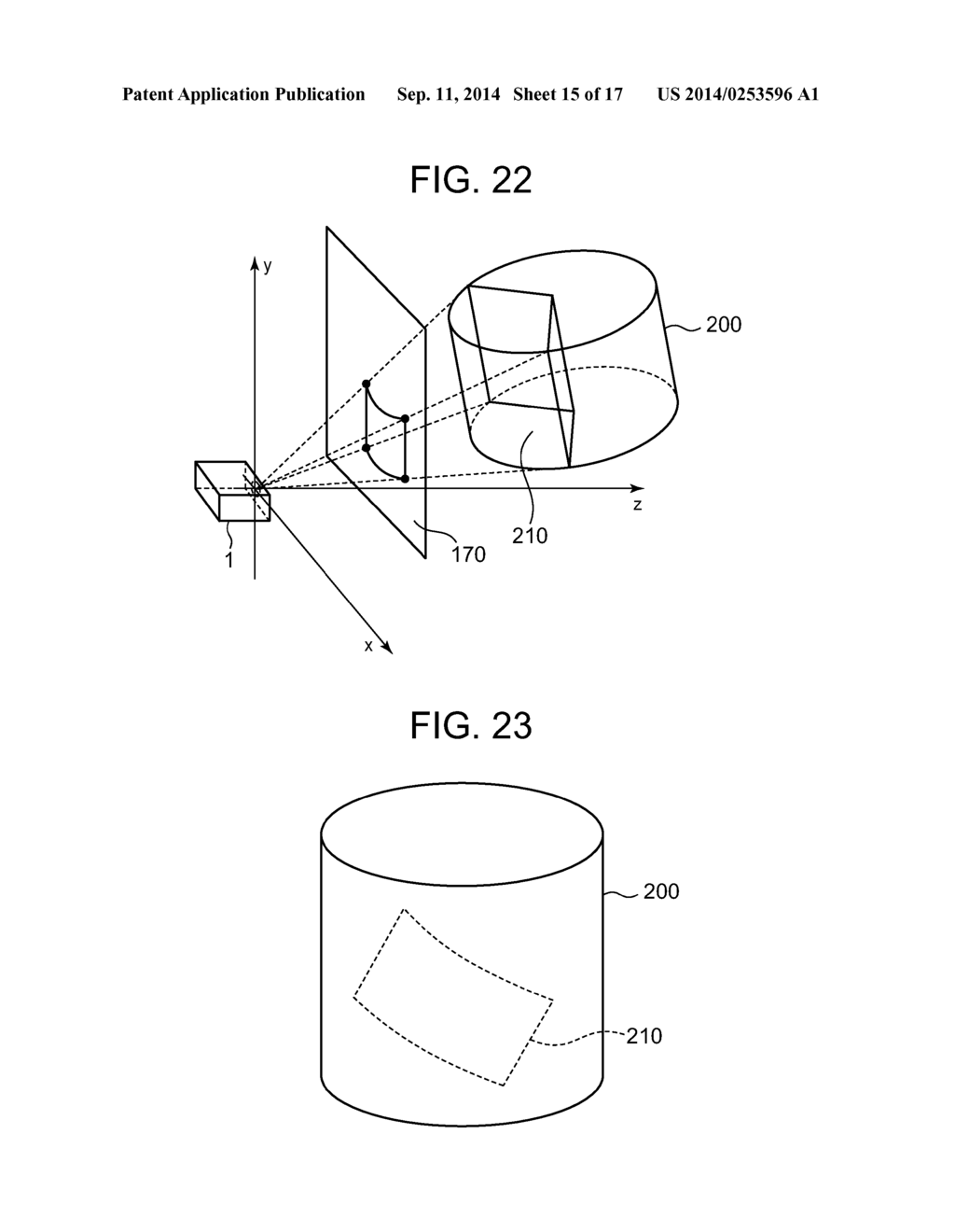 PROJECTION APPARATUS, PROJECTION METHOD AND COMPUTER-READABLE STORAGE     MEDIUM FOR CORRECTING A PROJECTION STATE BEING PROJECTED ONTO CURVED     SURFACE - diagram, schematic, and image 16