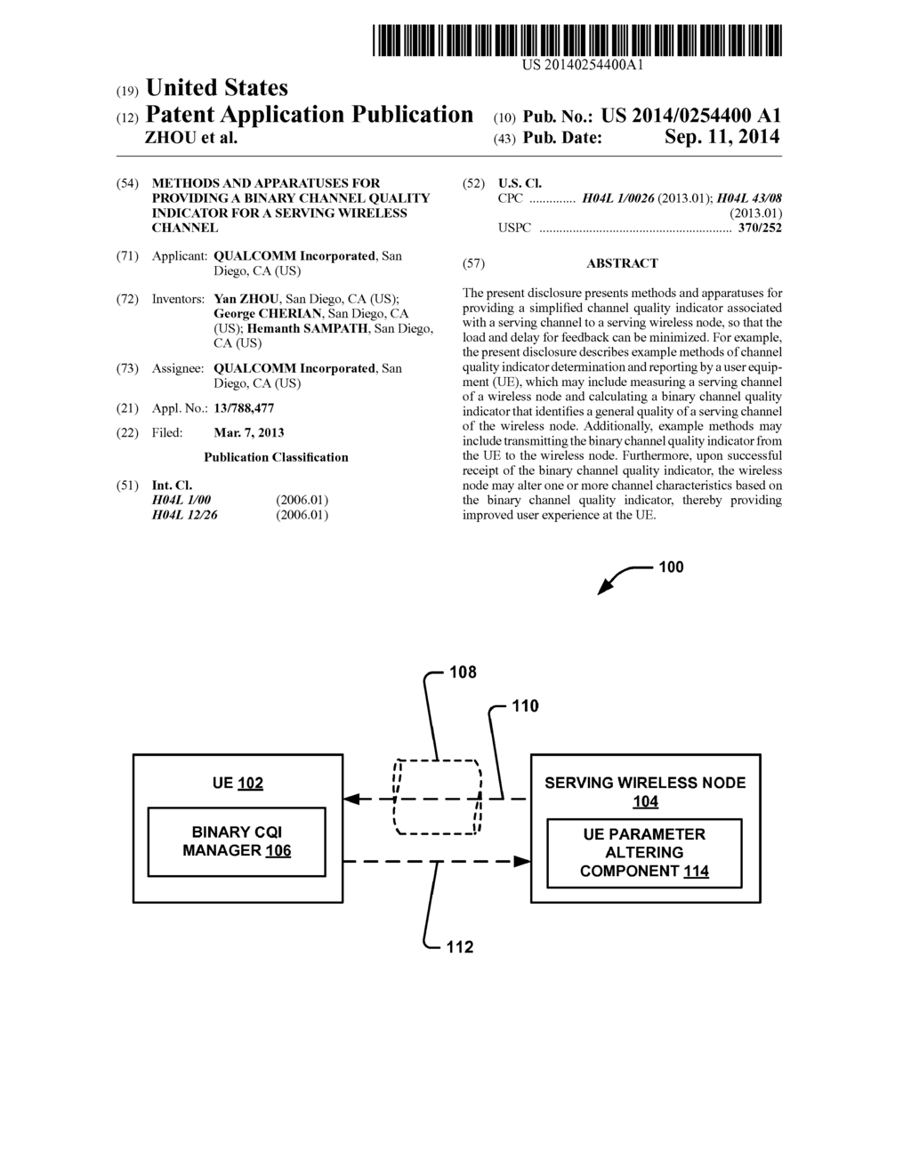 METHODS AND APPARATUSES FOR PROVIDING A BINARY CHANNEL QUALITY INDICATOR     FOR A SERVING WIRELESS CHANNEL - diagram, schematic, and image 01