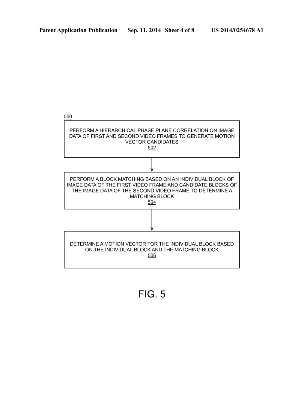 MOTION ESTIMATION USING HIERARCHICAL PHASE PLANE CORRELATION AND BLOCK     MATCHING - diagram, schematic, and image 05