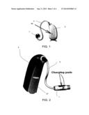 Listening Device With a Rechargeable Energy Source Adapted for Being     Charged Through an Ite-Unit, or a Connector Connectable to, or a     Connector of, a Bte-Unit diagram and image