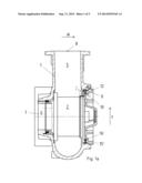 CENTRIFUGAL PUMP FOR FLUIDS CONTAINING SOLID MATERIALS, AND GAP SEAL diagram and image