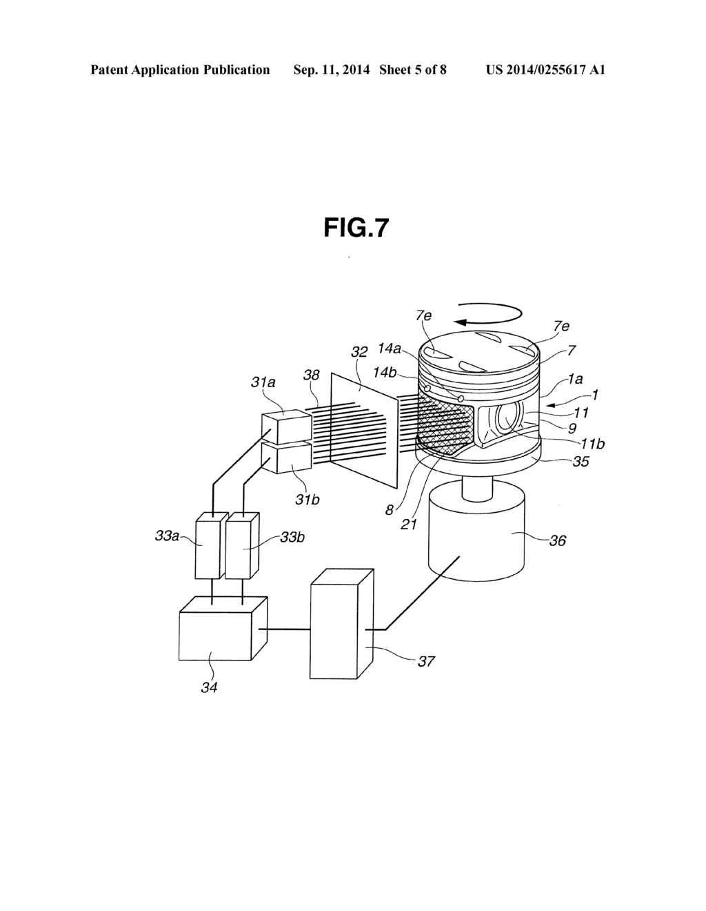 METHOD FOR FORMING COATING FILM ON PISTON OF INTERNAL COMBUSTION ENGINE     AND COATING FILM FORMING APPARATUS - diagram, schematic, and image 06