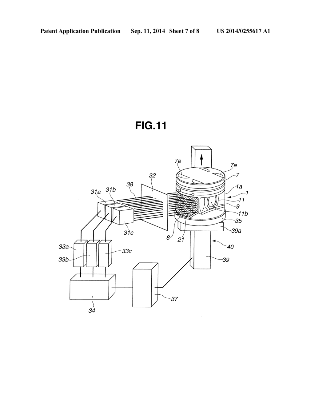 METHOD FOR FORMING COATING FILM ON PISTON OF INTERNAL COMBUSTION ENGINE     AND COATING FILM FORMING APPARATUS - diagram, schematic, and image 08