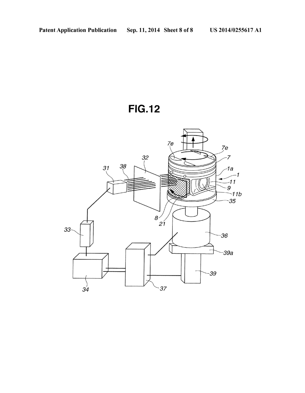 METHOD FOR FORMING COATING FILM ON PISTON OF INTERNAL COMBUSTION ENGINE     AND COATING FILM FORMING APPARATUS - diagram, schematic, and image 09