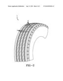 TIRE WITH RIBBED TREAD diagram and image