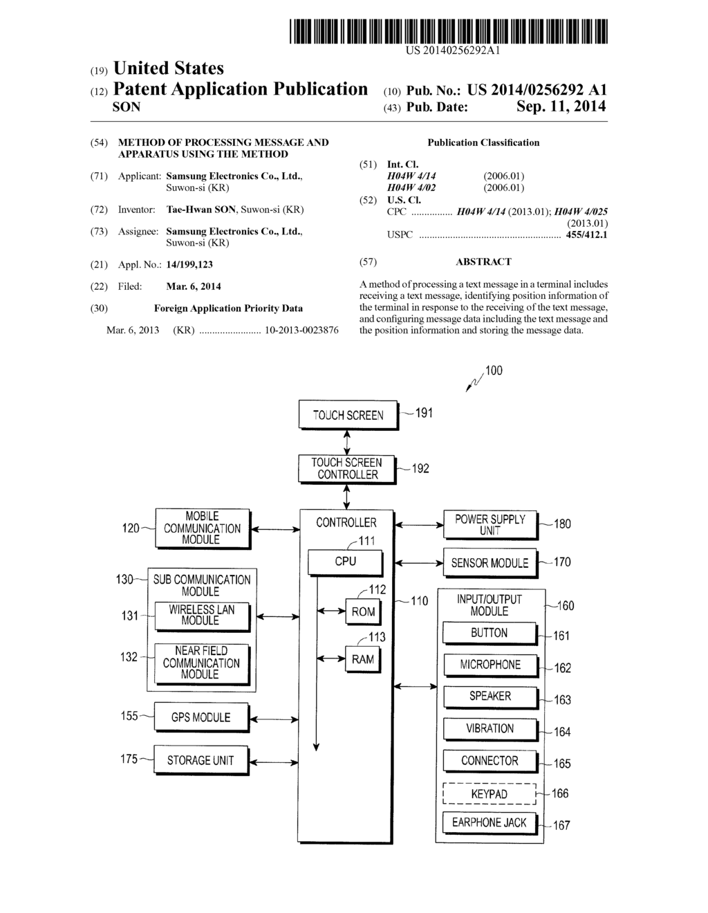 METHOD OF PROCESSING MESSAGE AND APPARATUS USING THE METHOD - diagram, schematic, and image 01