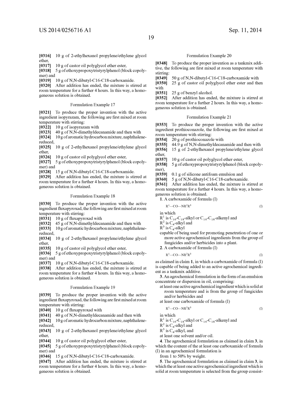 USE AND AGROCHEMICAL COMPOSITION OF CARBOXYLIC ACID DIBUTYLAMIDES - diagram, schematic, and image 20