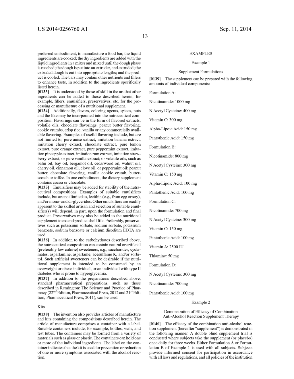 REDUCTION OR PREVENTION OF ALCOHOL REACTION WITH DIETARY SUPPLEMENTS - diagram, schematic, and image 14